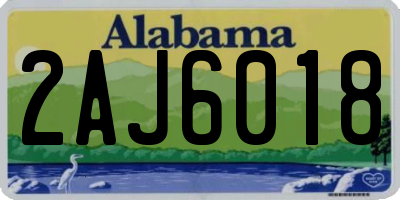 AL license plate 2AJ6018