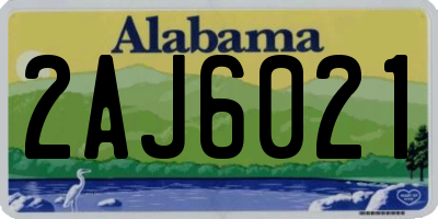 AL license plate 2AJ6021