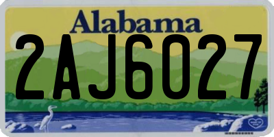 AL license plate 2AJ6027