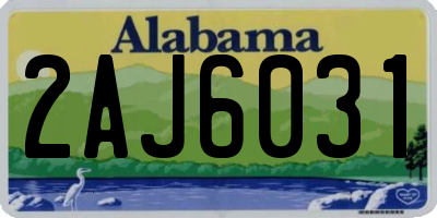 AL license plate 2AJ6031