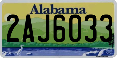 AL license plate 2AJ6033