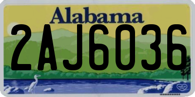 AL license plate 2AJ6036