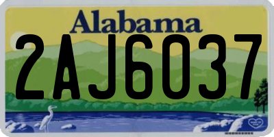 AL license plate 2AJ6037