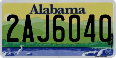 AL license plate 2AJ6040