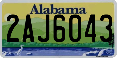 AL license plate 2AJ6043