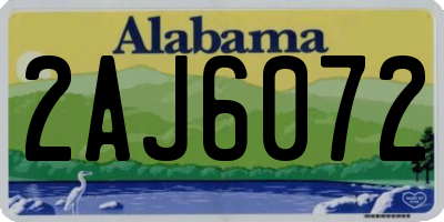 AL license plate 2AJ6072