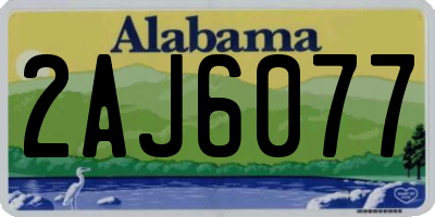 AL license plate 2AJ6077