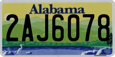 AL license plate 2AJ6078