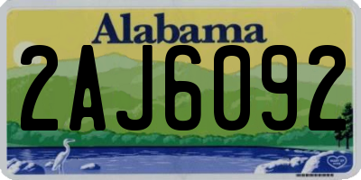AL license plate 2AJ6092