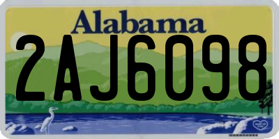 AL license plate 2AJ6098