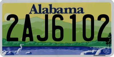 AL license plate 2AJ6102