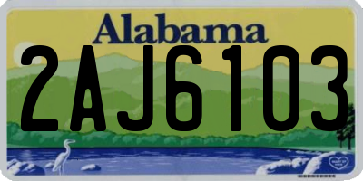 AL license plate 2AJ6103