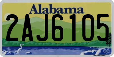 AL license plate 2AJ6105