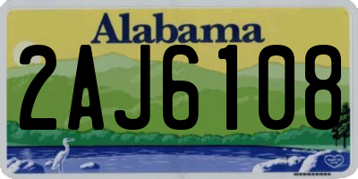 AL license plate 2AJ6108