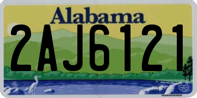 AL license plate 2AJ6121
