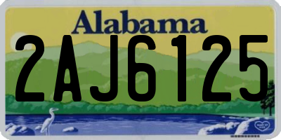 AL license plate 2AJ6125