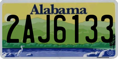 AL license plate 2AJ6133