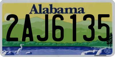 AL license plate 2AJ6135