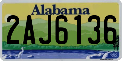AL license plate 2AJ6136