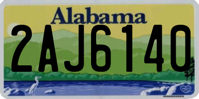 AL license plate 2AJ6140