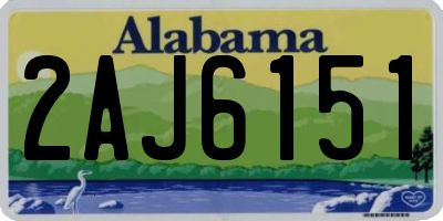 AL license plate 2AJ6151
