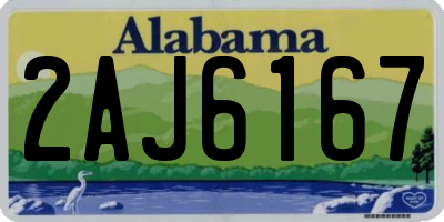 AL license plate 2AJ6167
