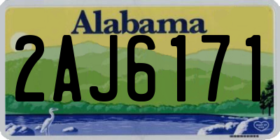 AL license plate 2AJ6171
