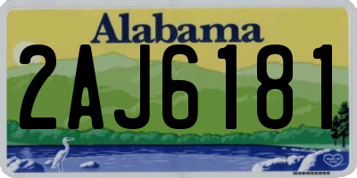AL license plate 2AJ6181