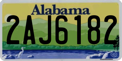 AL license plate 2AJ6182