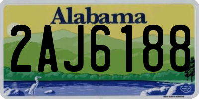 AL license plate 2AJ6188
