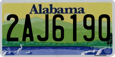 AL license plate 2AJ6190