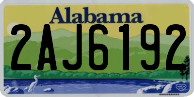AL license plate 2AJ6192