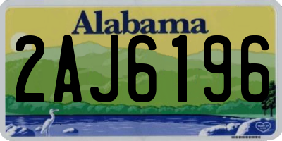 AL license plate 2AJ6196