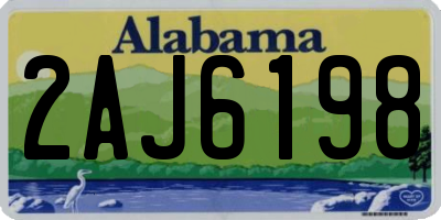 AL license plate 2AJ6198