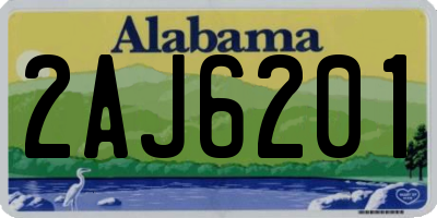 AL license plate 2AJ6201