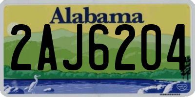AL license plate 2AJ6204