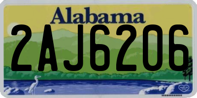 AL license plate 2AJ6206