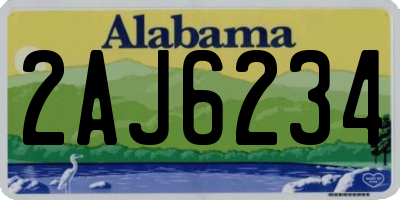 AL license plate 2AJ6234
