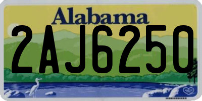 AL license plate 2AJ6250