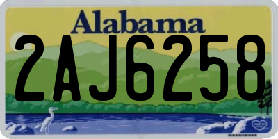 AL license plate 2AJ6258