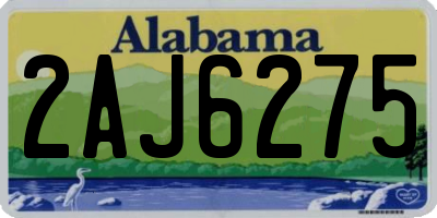 AL license plate 2AJ6275