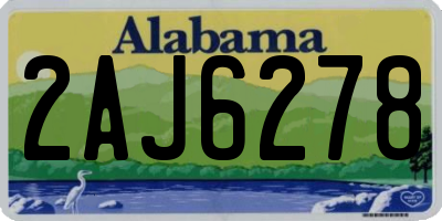 AL license plate 2AJ6278