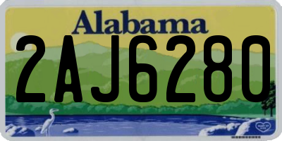 AL license plate 2AJ6280