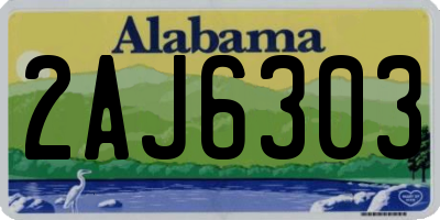 AL license plate 2AJ6303