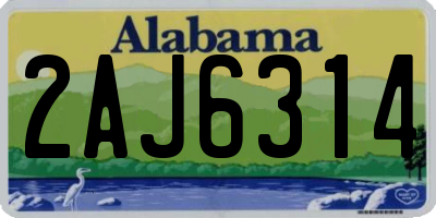 AL license plate 2AJ6314