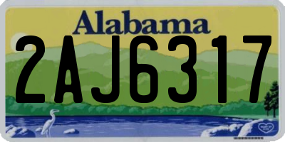 AL license plate 2AJ6317
