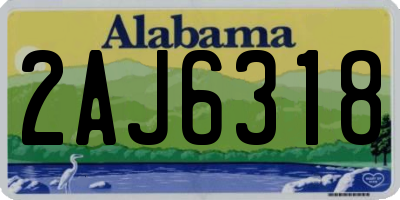 AL license plate 2AJ6318