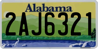 AL license plate 2AJ6321