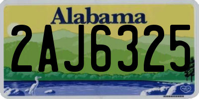 AL license plate 2AJ6325