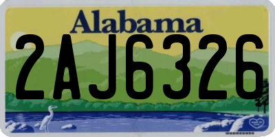 AL license plate 2AJ6326